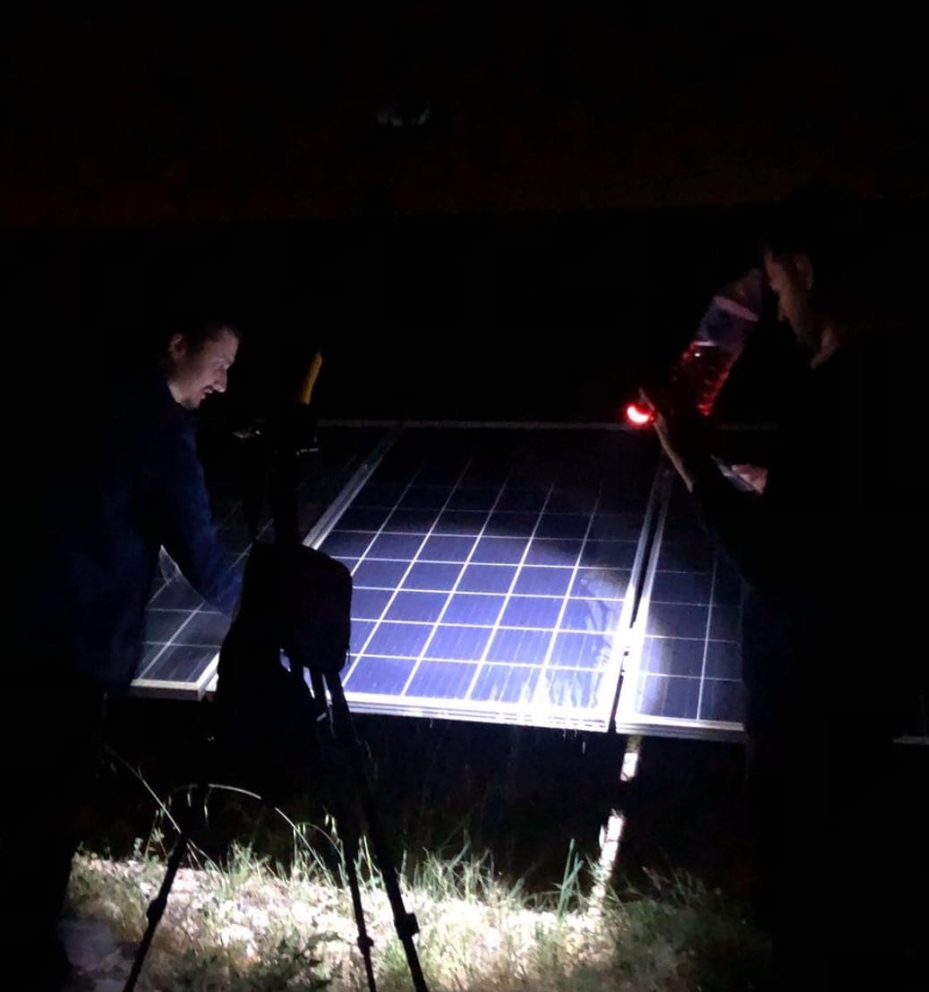 Our first electroluminescence (EL) tests in the field