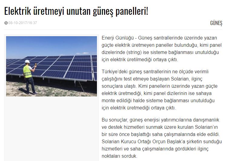 Solarian Enerji - Enerji Günlüğü